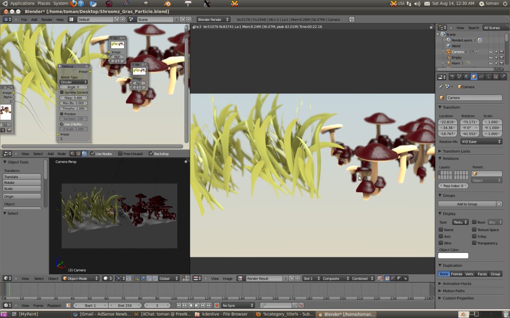 Cartoon forest grass and mushrooms  preview image 1